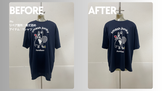 claudio pandiani（クラウディオ・パンディアーニ）のTシャツ着丈詰め事例｜-9cm・約7日納期