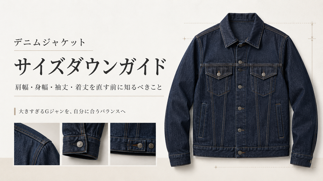 デニムジャケットのサイズダウンは難しい？肩幅・身幅・袖丈・着丈を直す前に知るべきこと