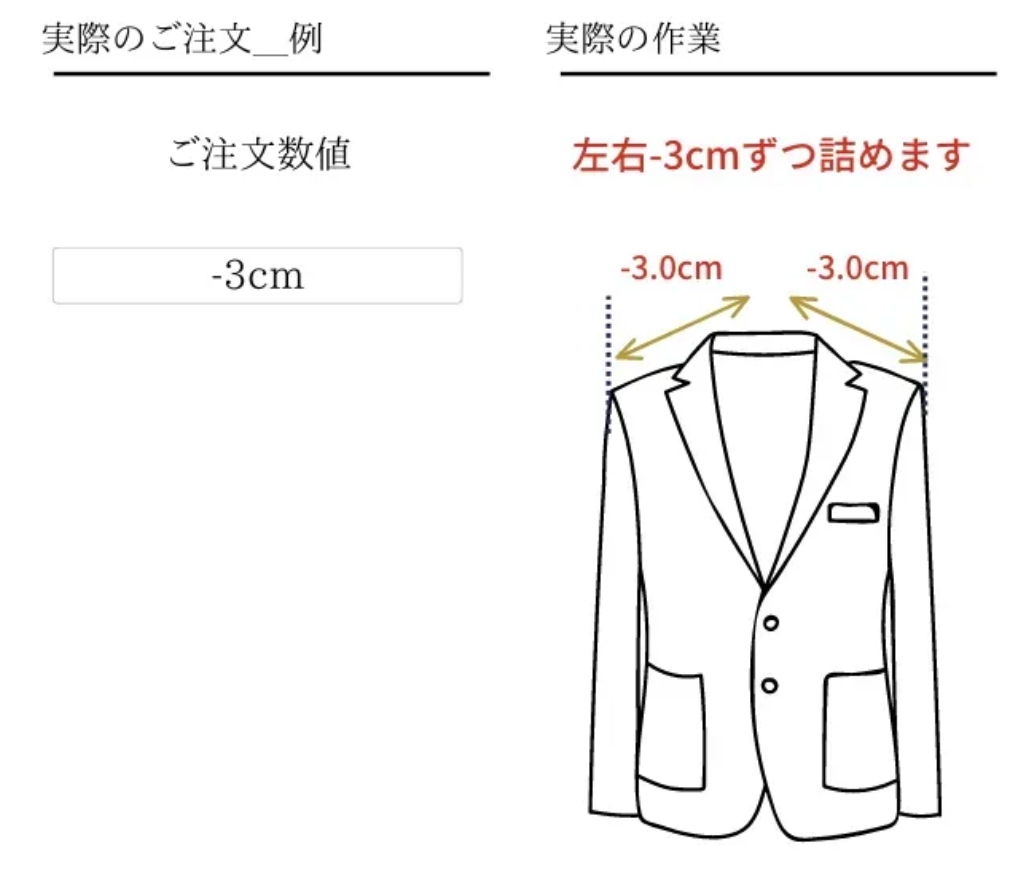 トップス＿肩幅詰め